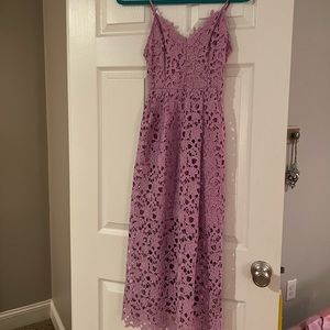 ASTR the Label Lace the Line Midi Dress Purple